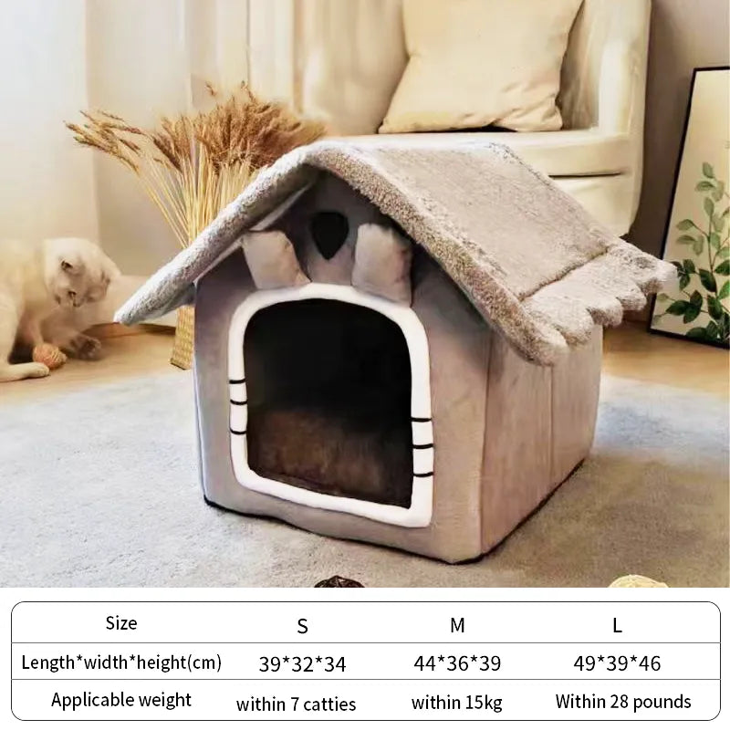 Foldable Pet House Bed
