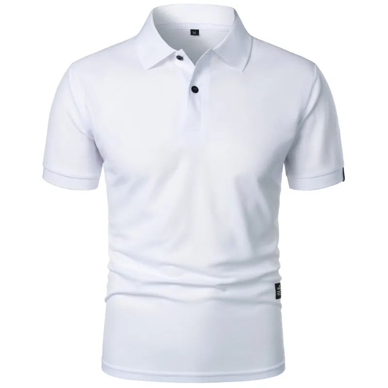 Men’s Short Sleeve Polo Shirt – Classic Smart Casual Top in Beige, Black, Navy, Grey, White, Burgundy, Green & More