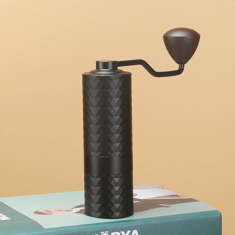 Manual Coffee Grinder with Stainless Steel Burr – Adjustable Hand Crank Grinder for Beans & Espresso