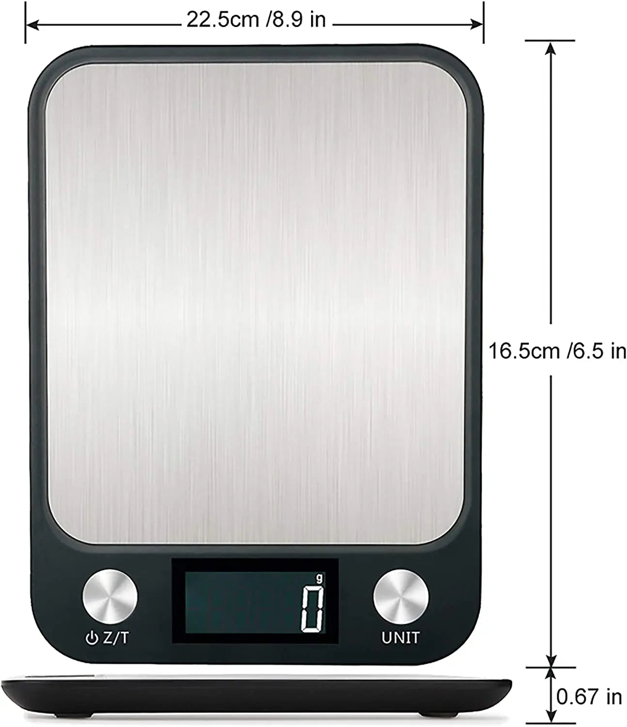 Waterproof Digital Kitchen Scale – Stainless Steel Food 5/10/15kg Weighing Scale with LCD Display & High Precision Sensors