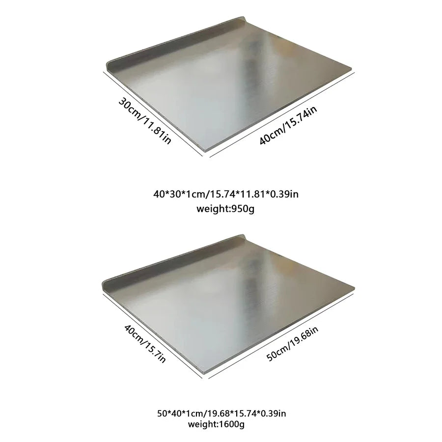 Stainless Steel Chopping Board – Large Anti-Slip Kitchen Cutting Surface, Easy Clean Worktop Board for Food Prep, Meat, Fruit & Vegetables