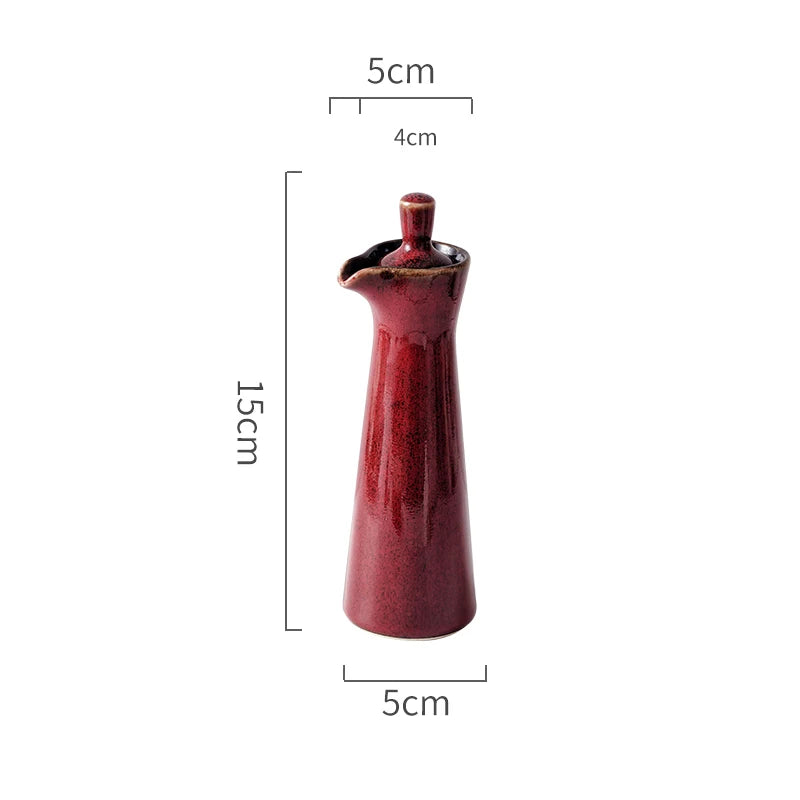 Arden Glazed Ceramic Oil Bottle – 150ml Kitchen Pourer for Olive Oil, Vinegar & Seasoning