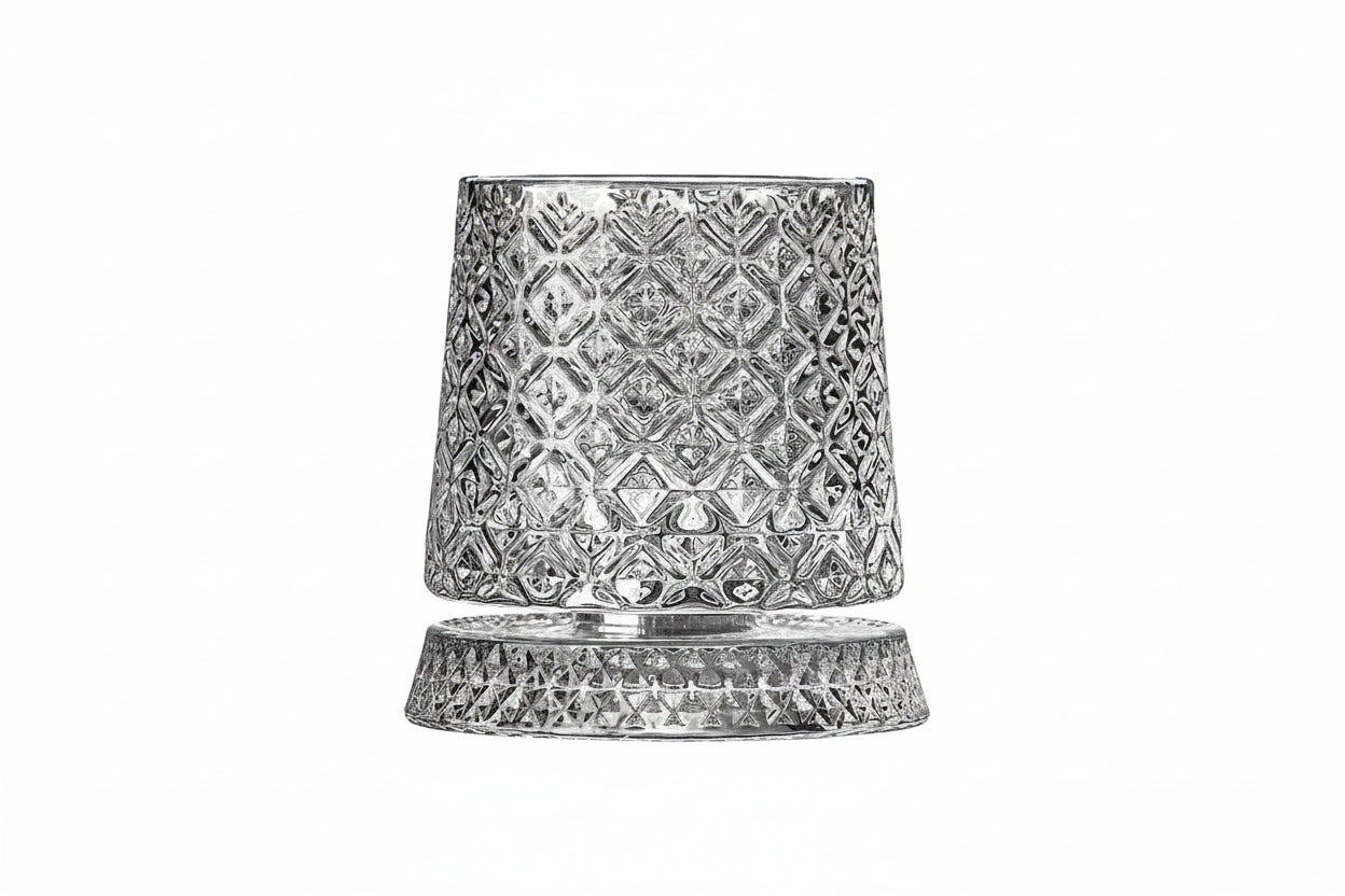 Rotating Crystal Whisky Glass – Spinning Tumbler