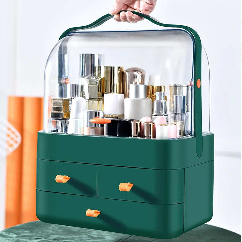 Makeup Organizer with Handle & Drawers