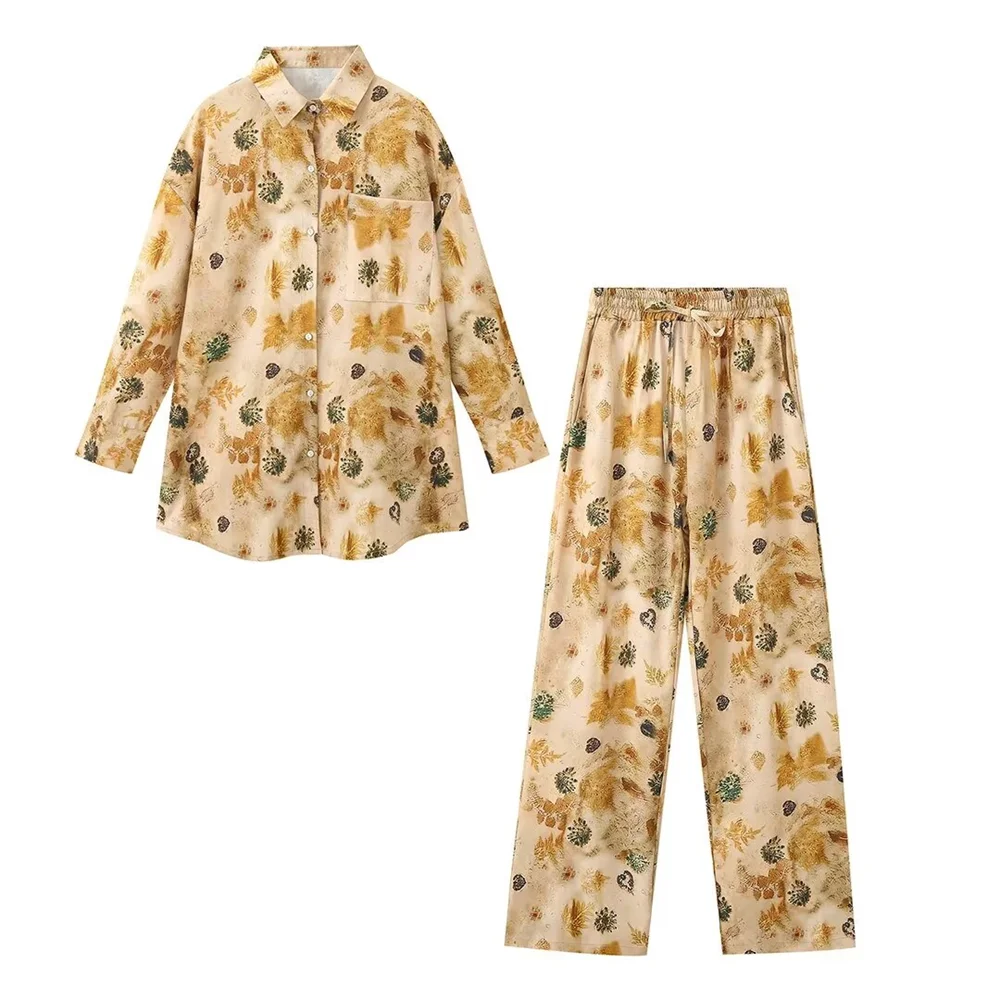 Gold Satin Co-Ord Set
