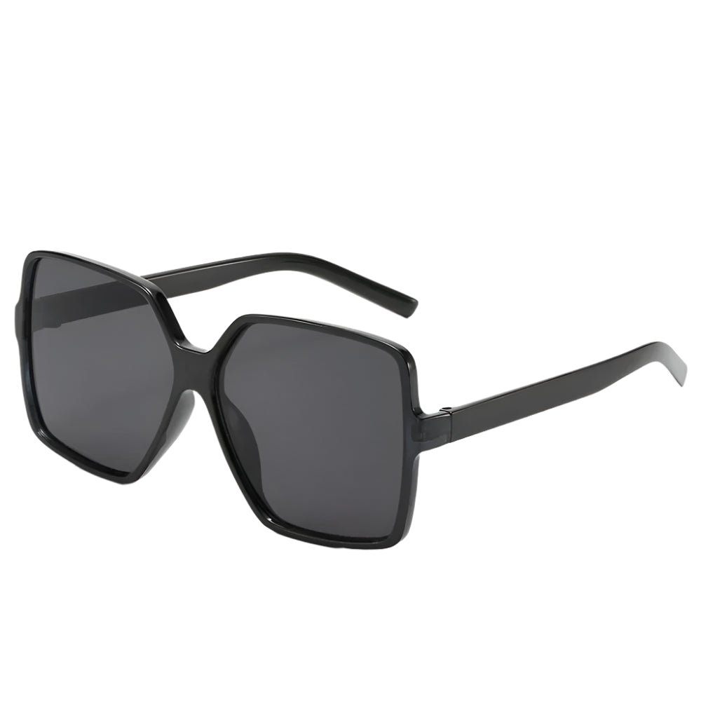 Averra Oversized Black Square Sunglasses – UV Protection Fashion Shades for Women UK