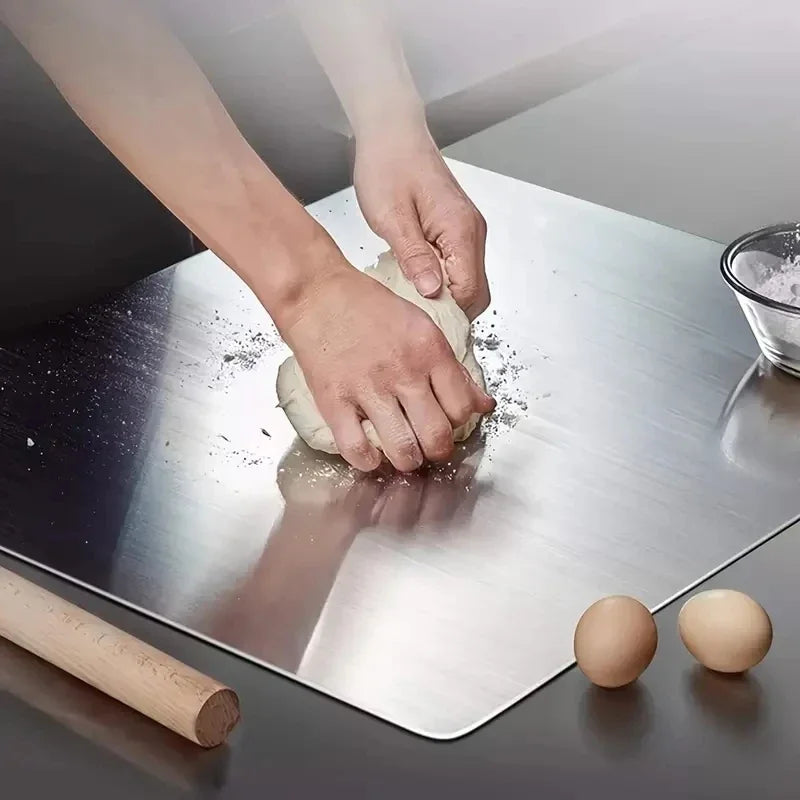 Stainless Steel Chopping Board – Large Anti-Slip Kitchen Cutting Surface, Easy Clean Worktop Board for Food Prep, Meat, Fruit & Vegetables