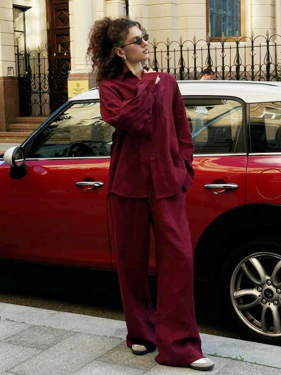 Valetta Linen Co-Ord Set – Holiday Trouser and Short Co-Ord in Various Colours for Summer