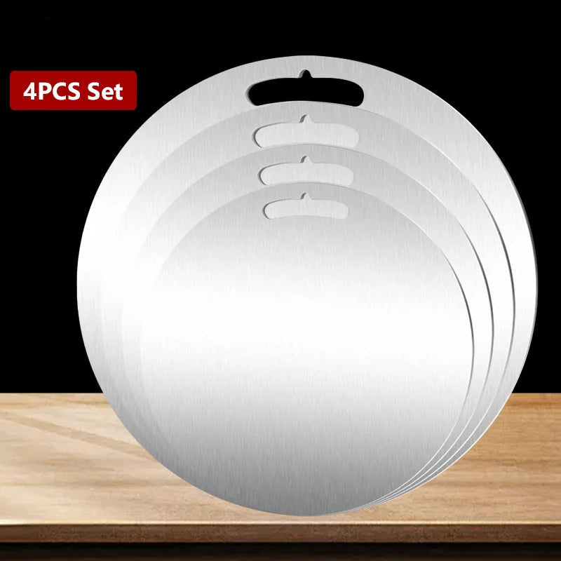 Stainless Steel Chopping Boards – Non-Slip, Hygienic Food Prep Boards in Round & Rectangular Styles