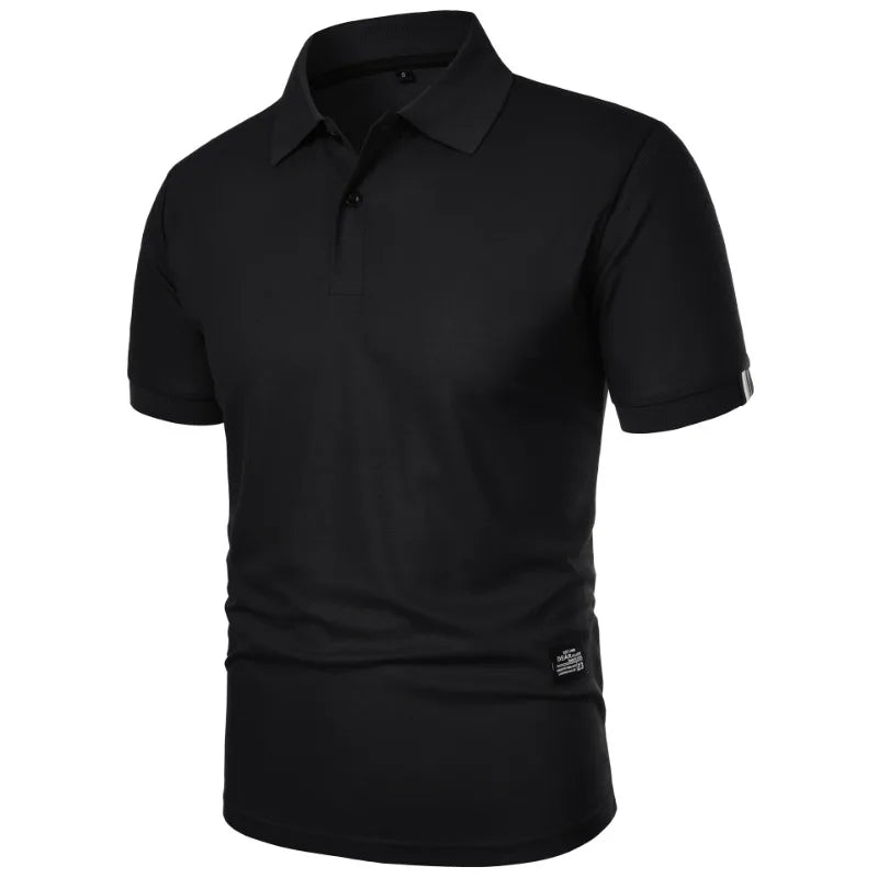 Men’s Short Sleeve Polo Shirt – Classic Smart Casual Top in Beige, Black, Navy, Grey, White, Burgundy, Green & More