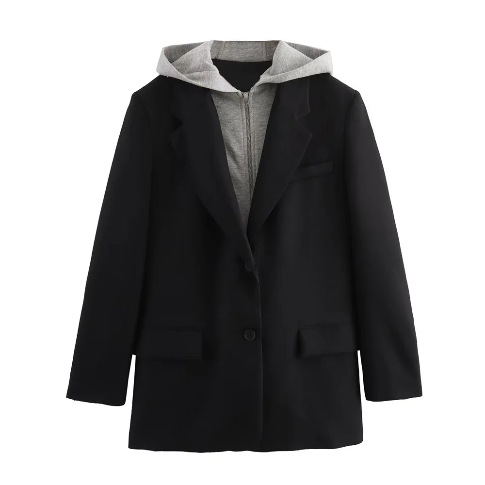 Blazer with Hooded Layer