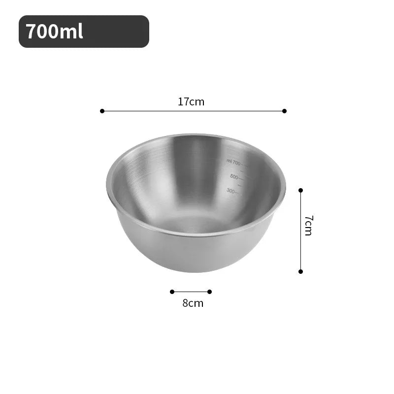 Stainless Steel Mixing Bowls – Gold & Silver Kitchen Prep Bowl Set