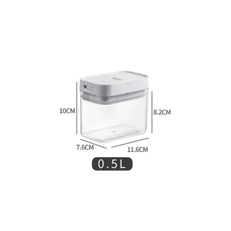 Airtight Food Storage Container – Clear Plastic Kitchen Container with White Lid for Pasta, Cereal, Rice, Snacks & Pantry Organisation