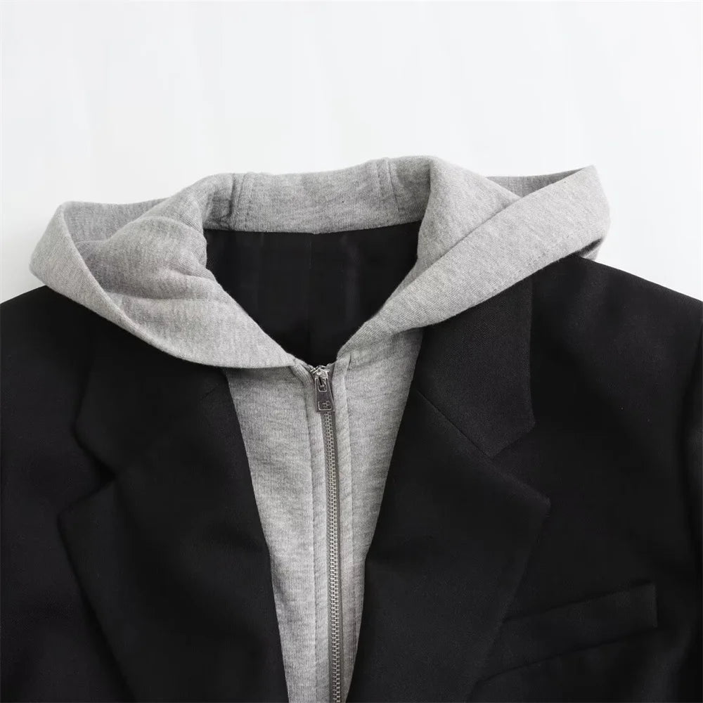 Blazer with Hooded Layer