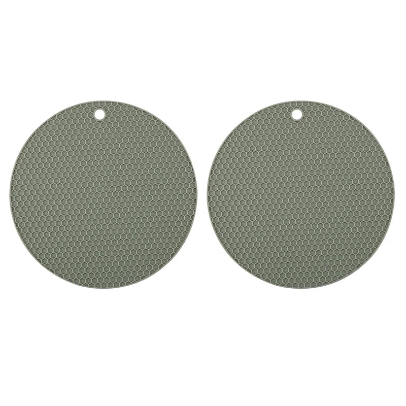 Non-Slip Silicone Trivets for Hot Dishes – 2/4 Piece Set Heat Resistant Table Mats for Kitchen & Dining