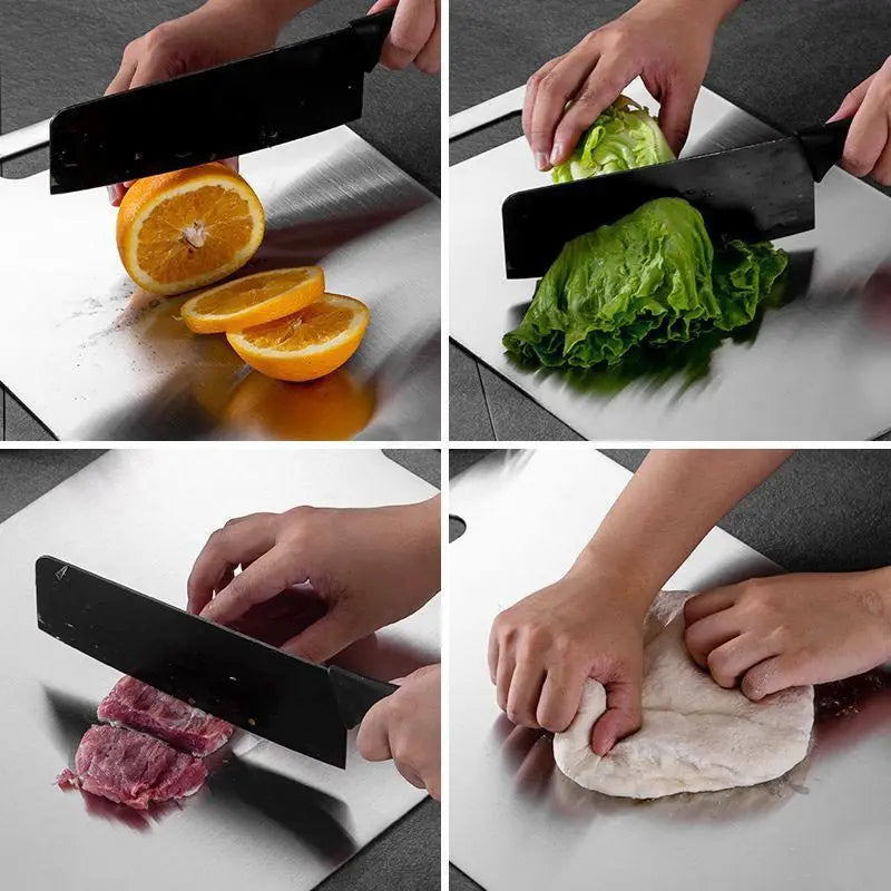 Stainless Steel Chopping Boards – Non-Slip, Hygienic Food Prep Boards in Round & Rectangular Styles
