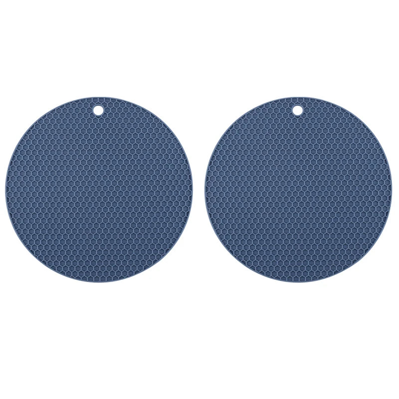 Non-Slip Silicone Trivets for Hot Dishes – 2/4 Piece Set Heat Resistant Table Mats for Kitchen & Dining