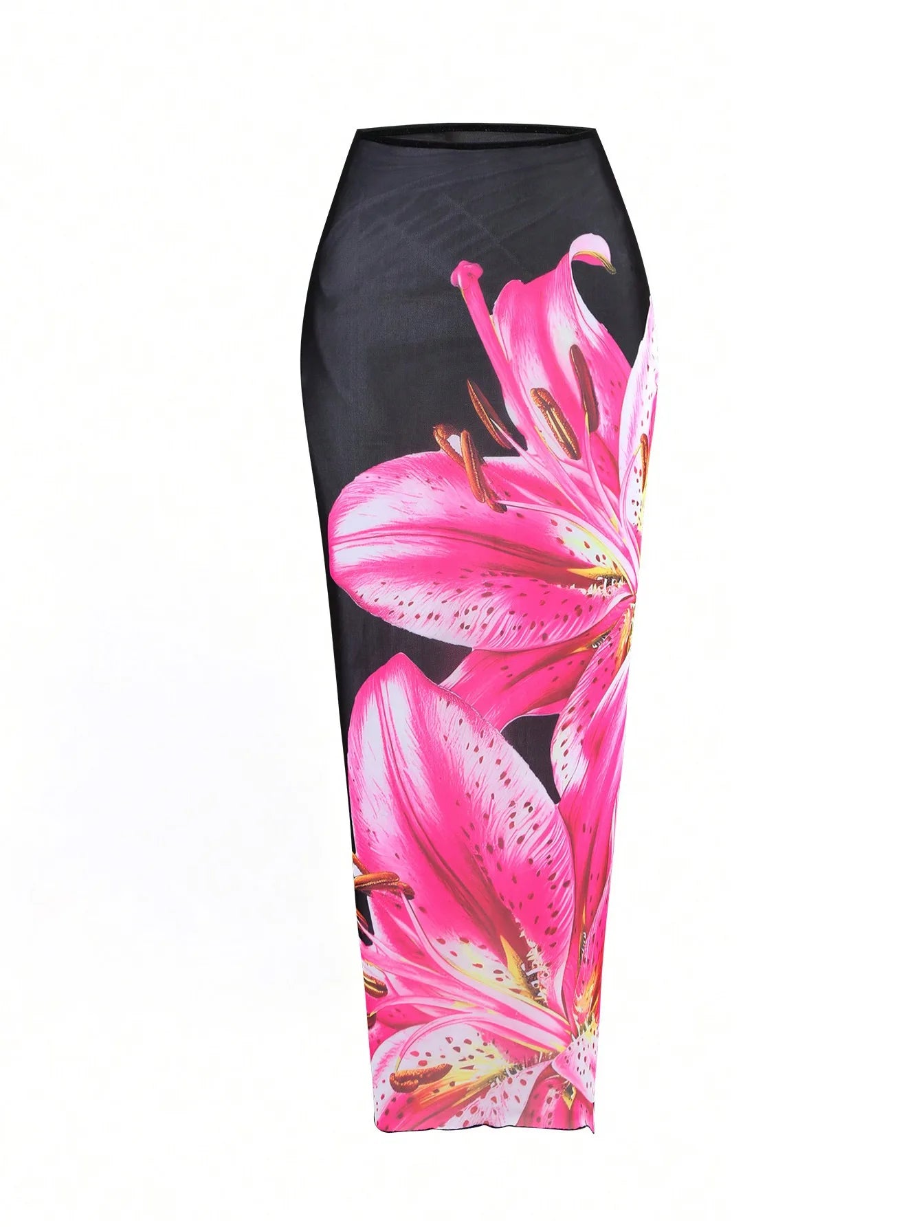 Floral Bikini and Mesh Skirt Set – Summer Holiday 3 Piece Swimsuit in Tropical Prints and Animal Patterns
