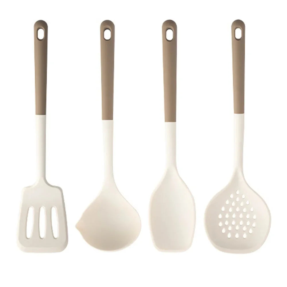 Silicone Kitchen Utensil Set – 10-Piece Heat-Resistant Non-Stick Cooking Tools with Hanging Loop Handles