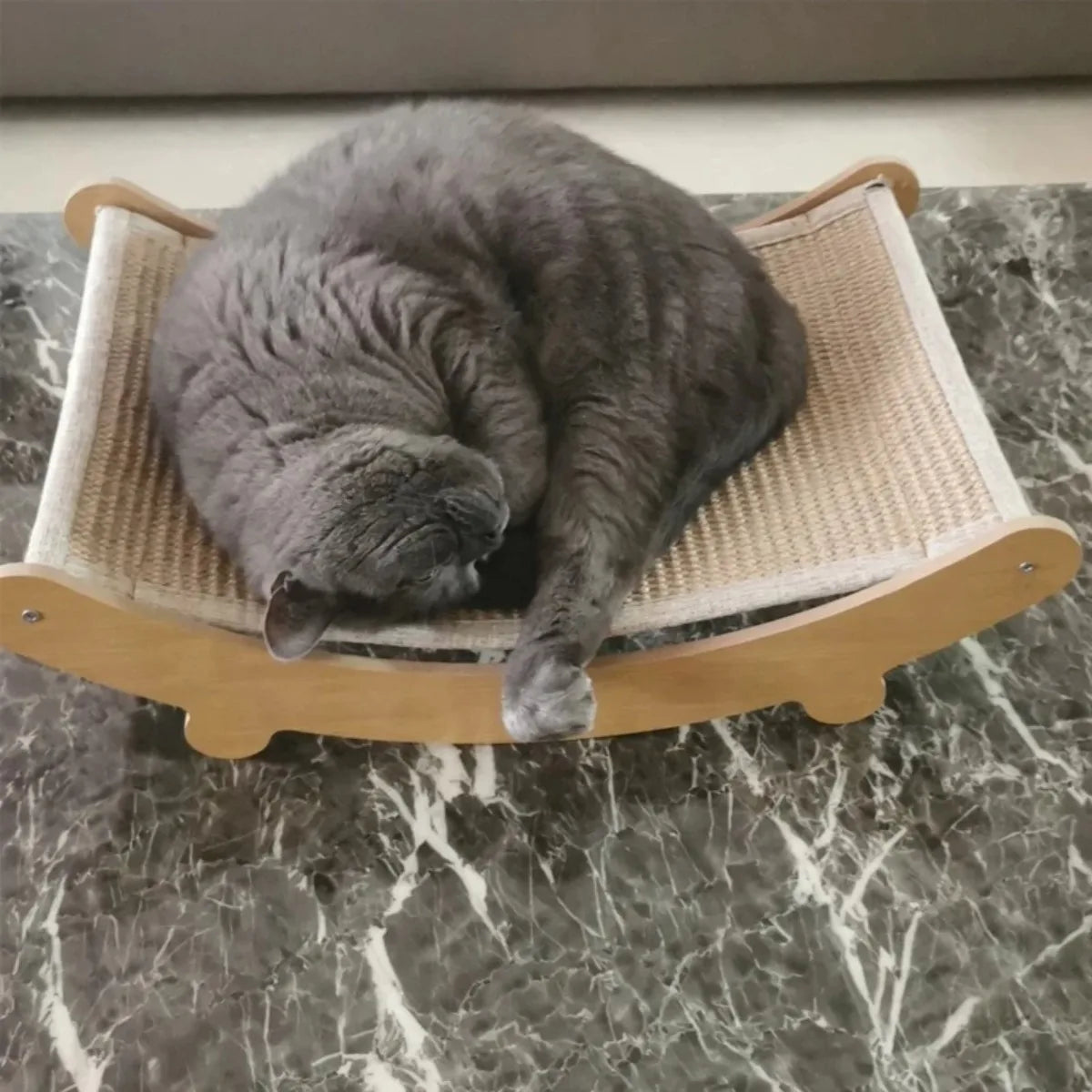 Wooden Cat Bed & Scratcher