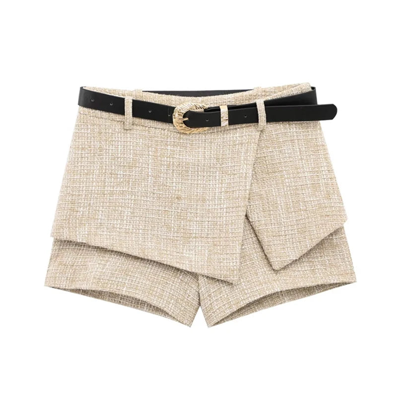 Lunara Tweed Skort Co-Ord Set – Elegant Cream or Black Two-Piece Outfit for Daytime Events & Occasionwear