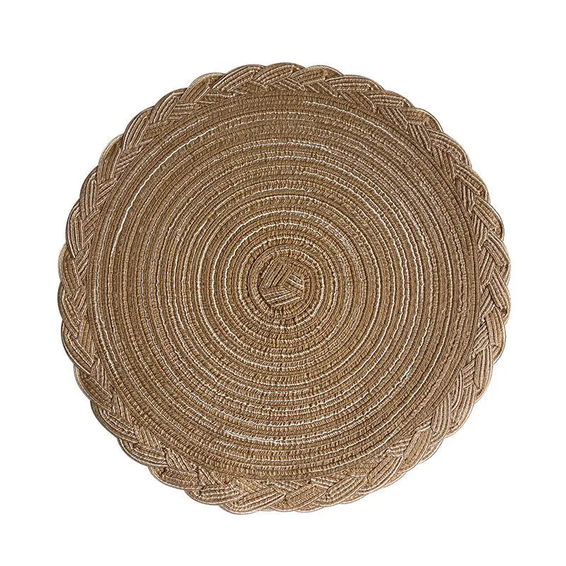 Round Woven Placemats Set of 4 – Dining Table Mats, Heat Resistant Table Placemats Kitchen Tableware