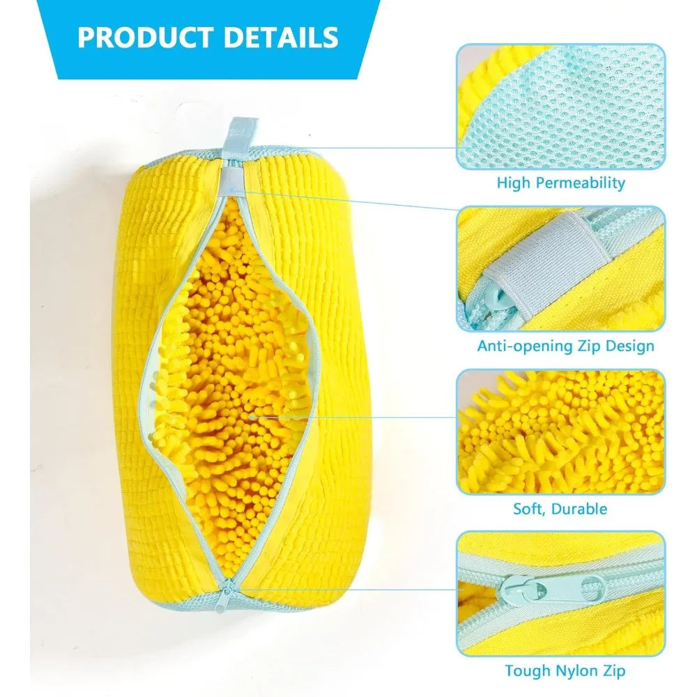 Shoe Washing Bag for Washing Machine – Yellow Laundry Bag for Trainers, Sneakers & Casual Shoes