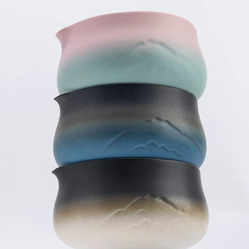 Horizon Mist Matcha Set – Ceramic Matcha Bowl & 100-Prong Bamboo Whisk Kit for Matcha Preparation, Matcha Tea Set Gift Box