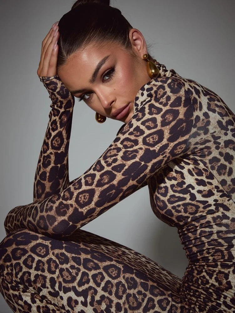 Leona Leopard Print Maxi Dress–Bold & Elegant Eveningwear