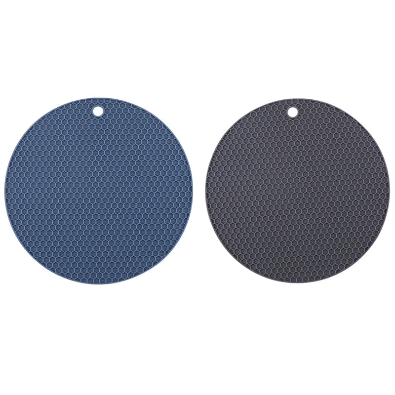 Non-Slip Silicone Trivets for Hot Dishes – 2/4 Piece Set Heat Resistant Table Mats for Kitchen & Dining