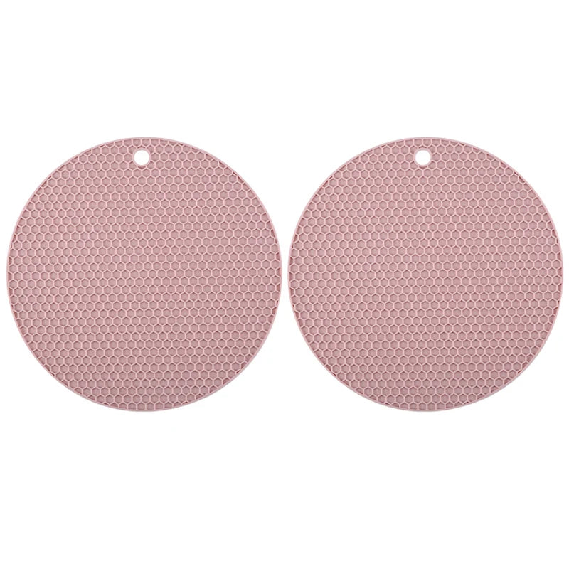 Non-Slip Silicone Trivets for Hot Dishes – 2/4 Piece Set Heat Resistant Table Mats for Kitchen & Dining