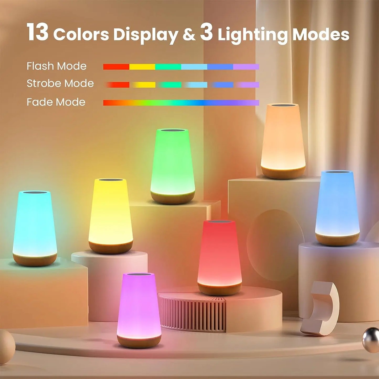 Touch Control LED Bedside Lamp