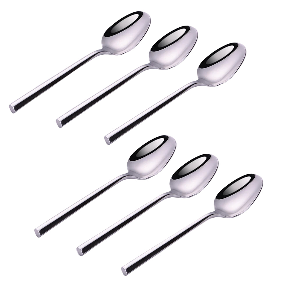 Stainless Steel Mirror / Matte Cutlery Set – 6/16/20 Piece Silver Flatware with Dinner Knives, Forks, Spoons & Dessert Utensils