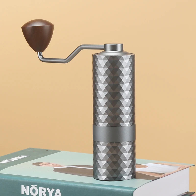 Manual Coffee Grinder with Stainless Steel Burr – Adjustable Hand Crank Grinder for Beans & Espresso