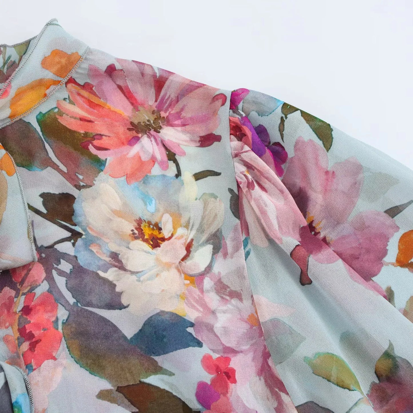 Sophia Floral Chiffon Blouse-Elegant Spring & Summer Daywear