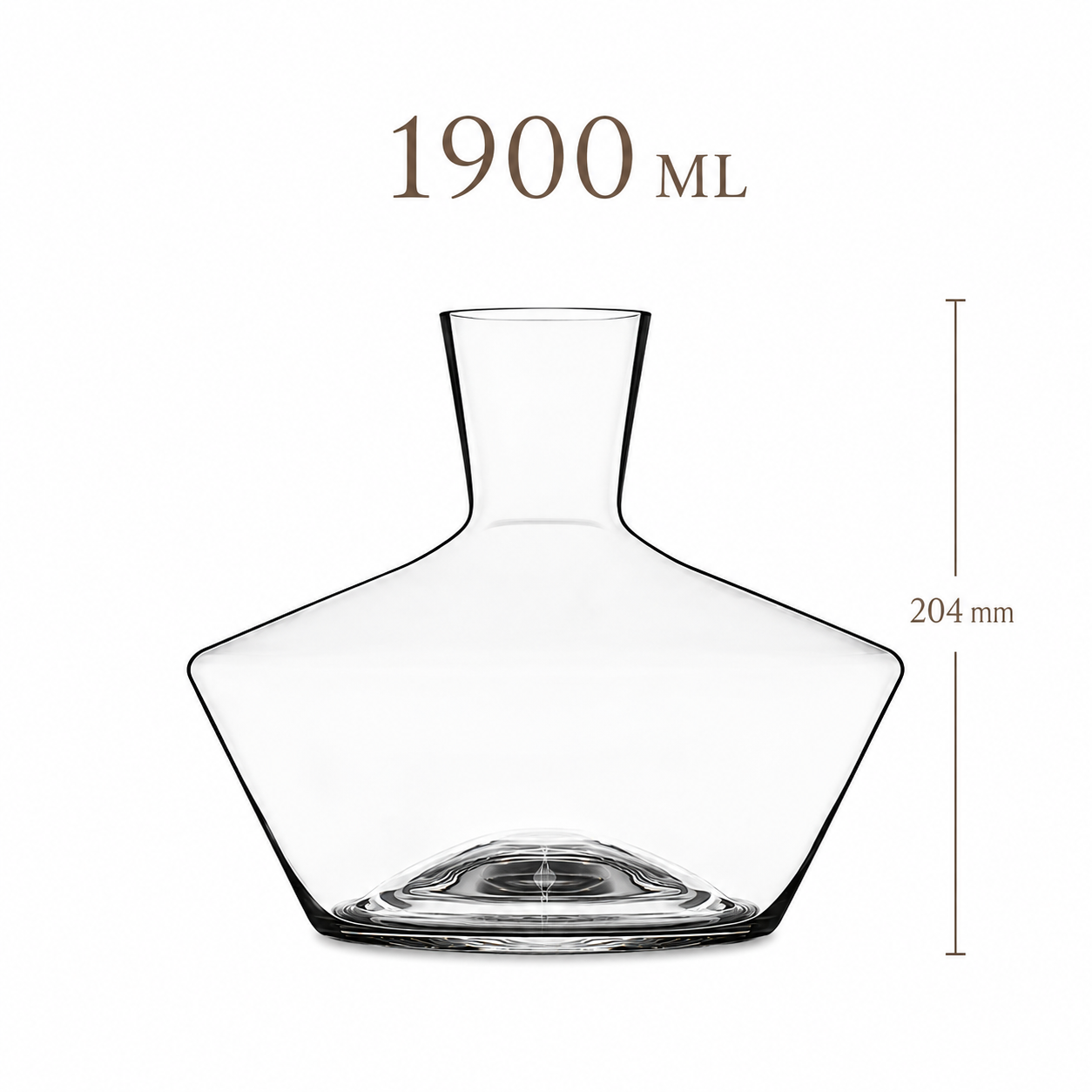 Vintner Collection Handcrafted Crystal Wine Decanter 1900ml – Premium Red Wine Carafe