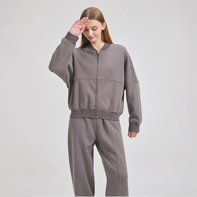 Zip Through Bomber Straight Leg Tracksuit