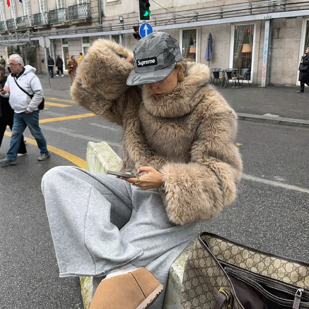 Aurevia Plush Faux Fur Cropped Jacket – Luxe Faux Mink Look Statement Outerwear