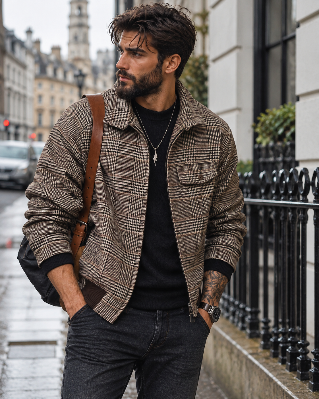 Bramford Men’s Heritage Check Harrington Jacket