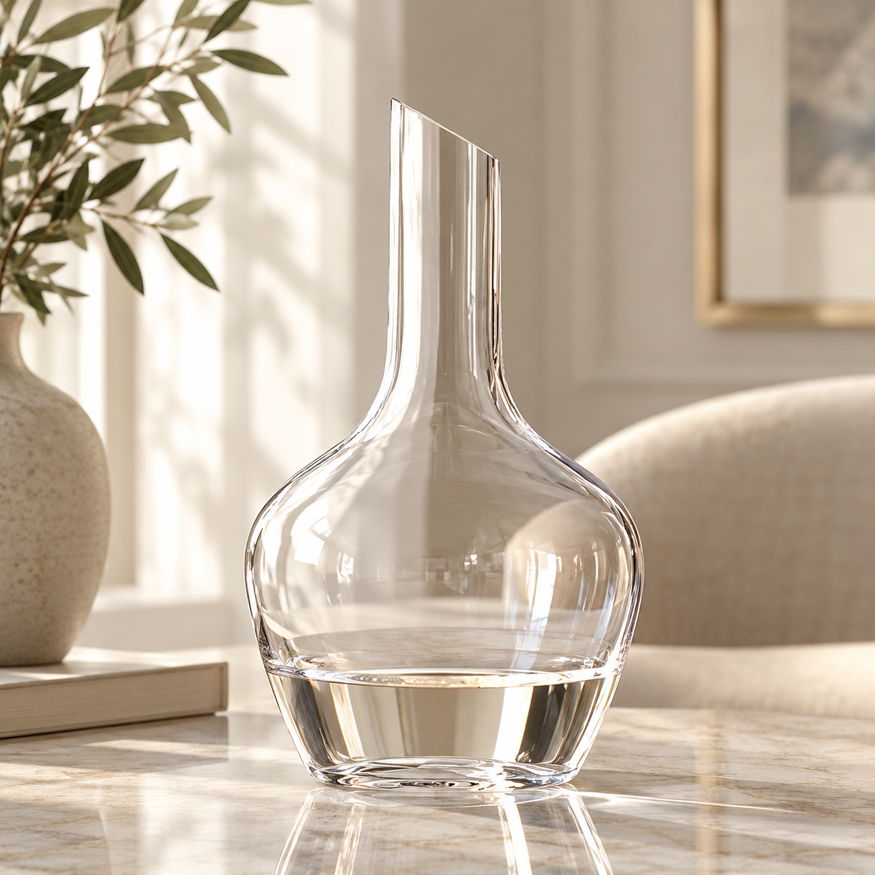 Vintner Collection Handcrafted Crystal Glass Wine Decanter 1500ml – Premium Red Wine Carafe