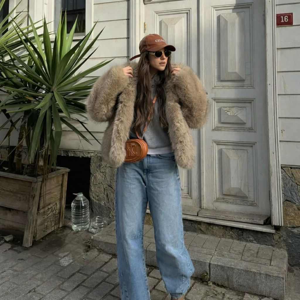 Esméa Plush Hooded Faux Fur Coat – Luxury Faux Fur Outerwear