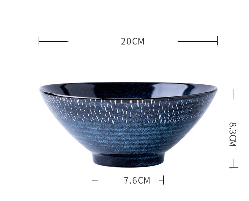 Harbour Stone Ceramic Serving Bowl – Noodle, Soup, Salad & Pasta Bowl