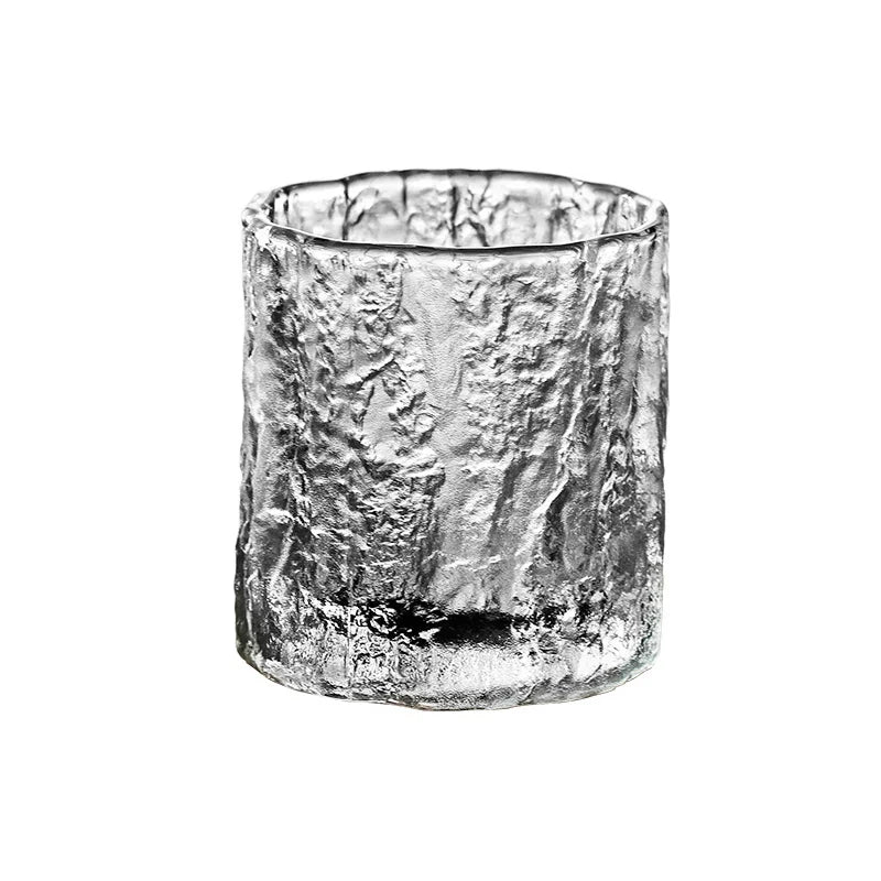 Clear Textured Drinking Glass – 1, 2 pcs Clear Crystal Whiskey & Cocktail Glass With Luxury Gift Box