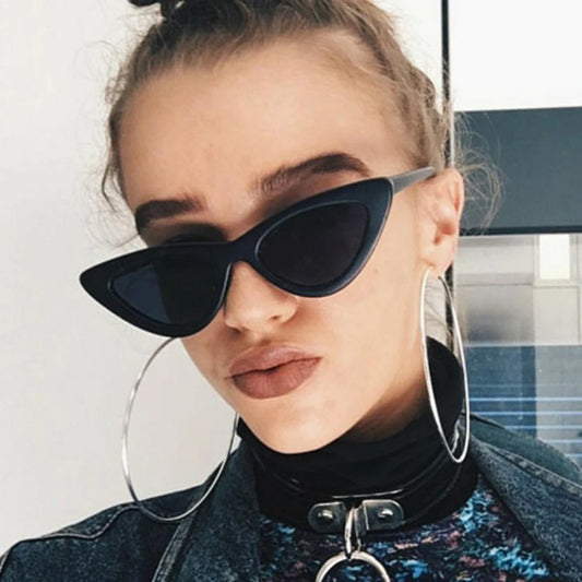 Selene Cat Eye Sunglasses – Vintage Slim Frame UV Eyewear for Women