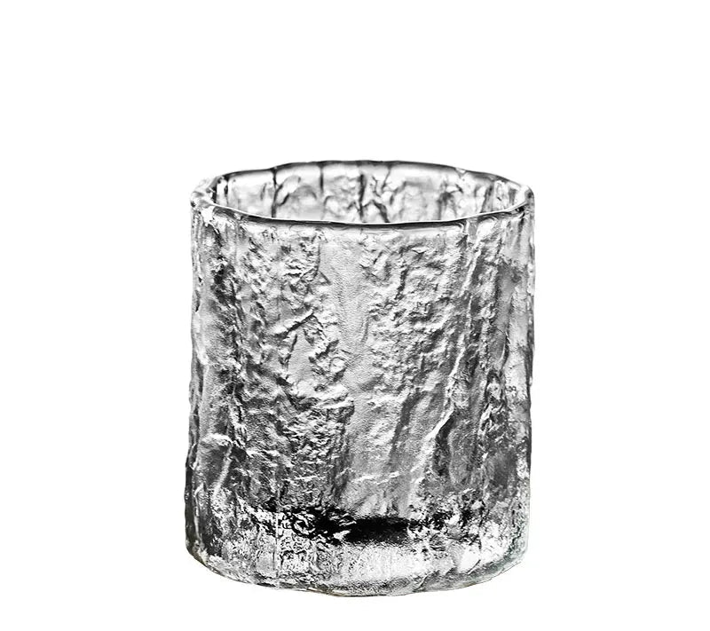 Clear Textured Drinking Glass – 1, 2 pcs Clear Crystal Whiskey & Cocktail Glass With Luxury Gift Box