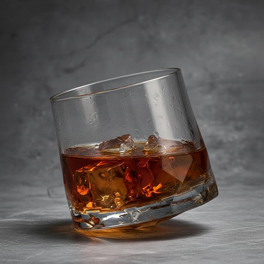 Lumen Angled Crystal Whisky Tumbler Glass 300ml