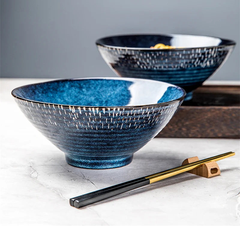 Harbour Stone Ceramic Serving Bowl – Noodle, Soup, Salad & Pasta Bowl