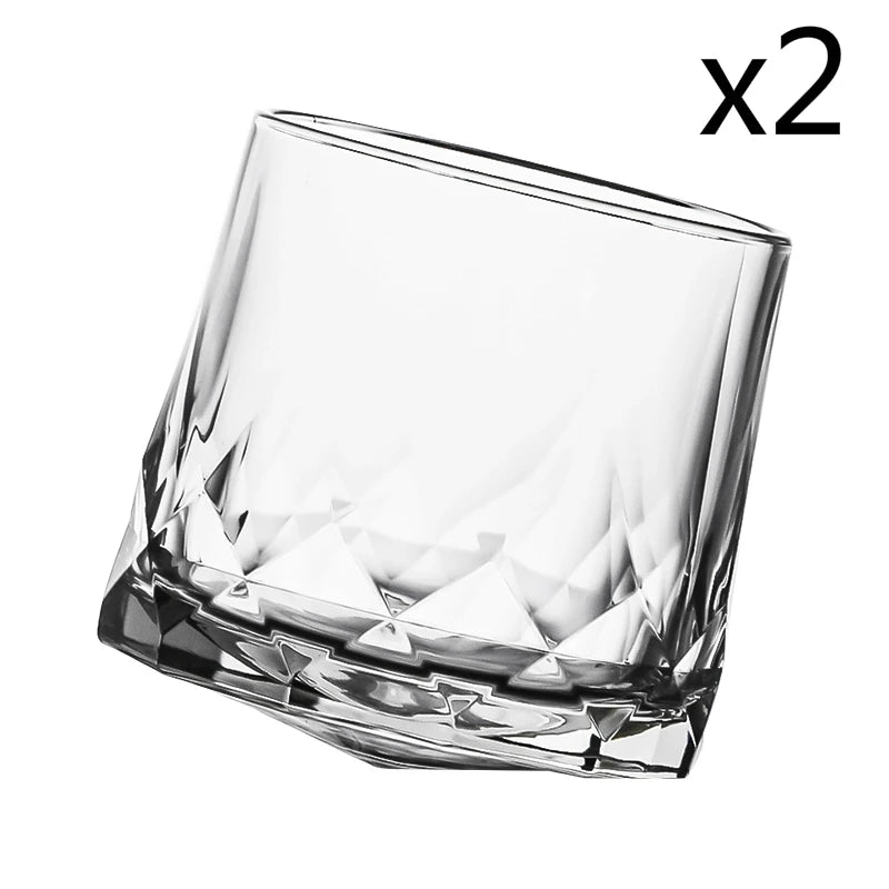 Lumen Angled Crystal Whisky Tumbler Glass 300ml