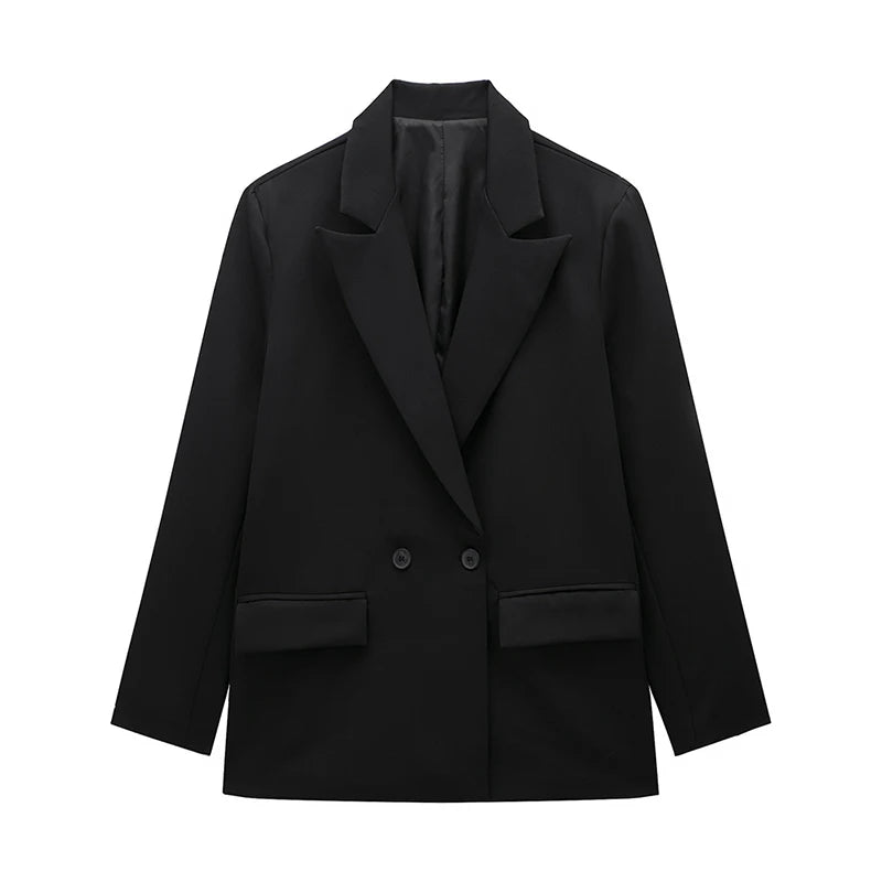 Harper Double-Breasted Suit Jacket – Chic Office Wear & Smart Casual Style Blazer