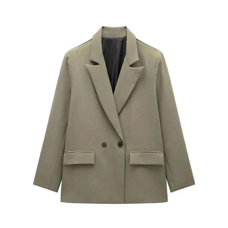 Harper Double-Breasted Suit Jacket – Chic Office Wear & Smart Casual Style Blazer